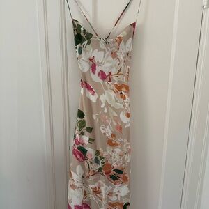 Flirty, Elegant Floral Spaghetti Strap Dress